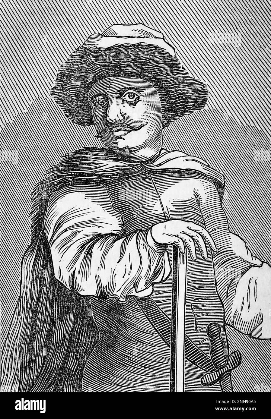Henry Morgan (1635-1688) was a Welsh privateer, plantation owner, and, later, Lieutenant Governor of Jamaica. Illustration from The Buccaneers of America, 1851. Stock Photo