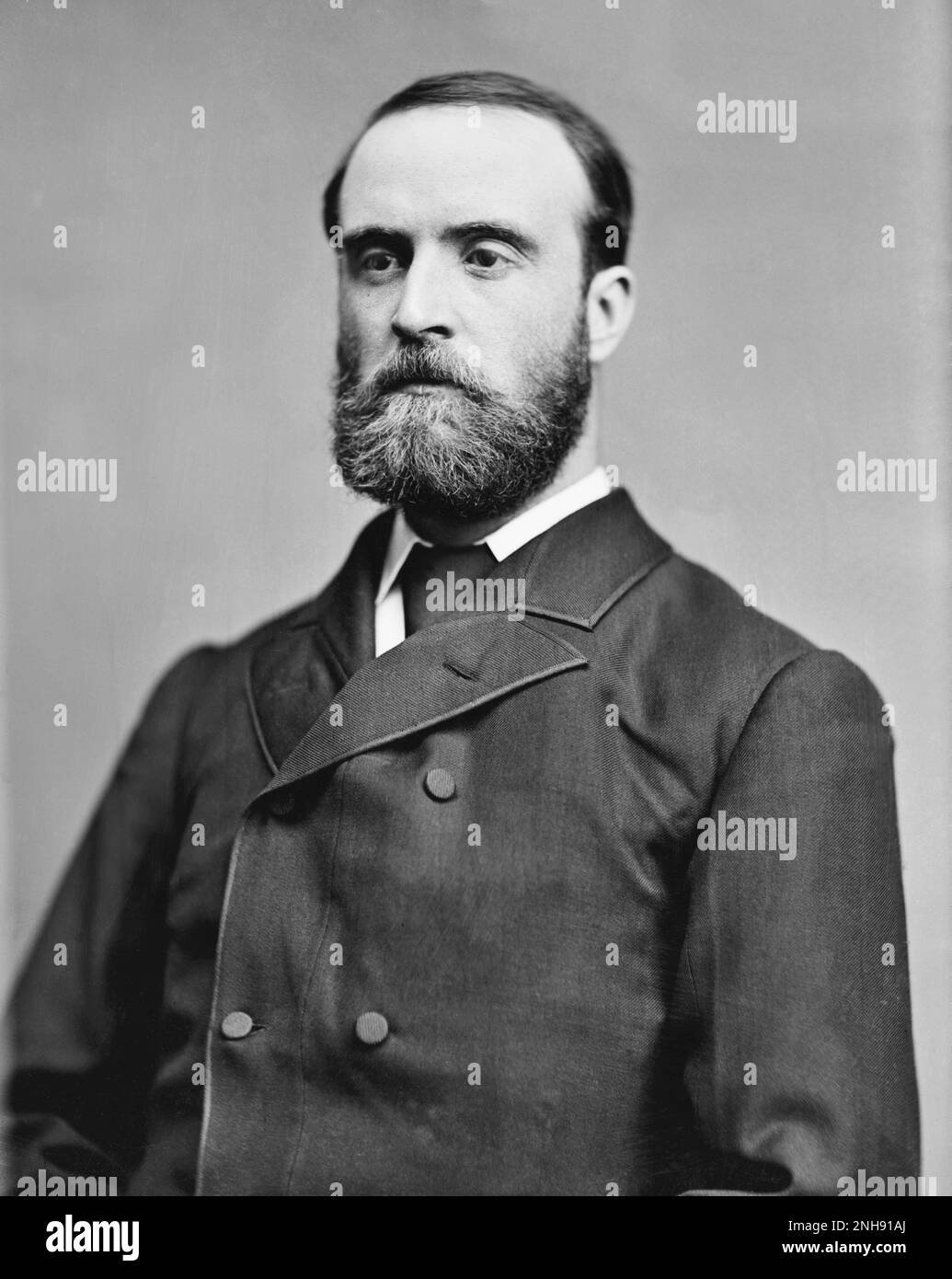 Charles Stewart Parnell (1846-1891) was an Irish nationalist politician who served as a Member of Parliament from 1875 to 1891, as well as Leader of the Home Rule League and Leader of the Irish Parliamentary Party. Stock Photo