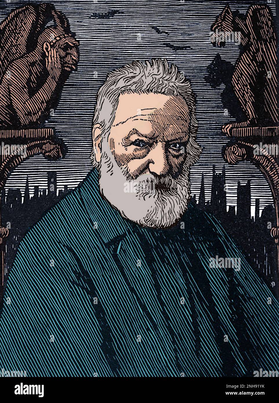 Victor Hugo (1802-1885), French poet, novelist, essayist, playwright