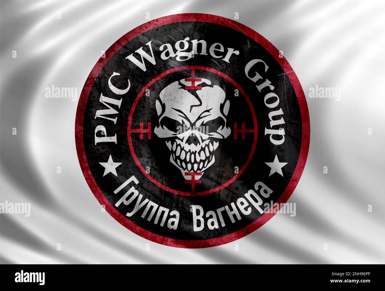 Wagner Group - Russian paramilitary organization logo symbol Stock Photo
