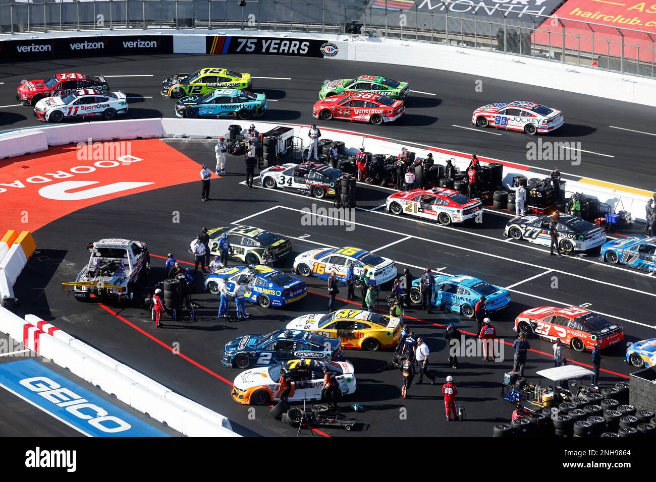 LOS ANGELES, CA - FEBRUARY 05: A general view of racing and cars in the ...