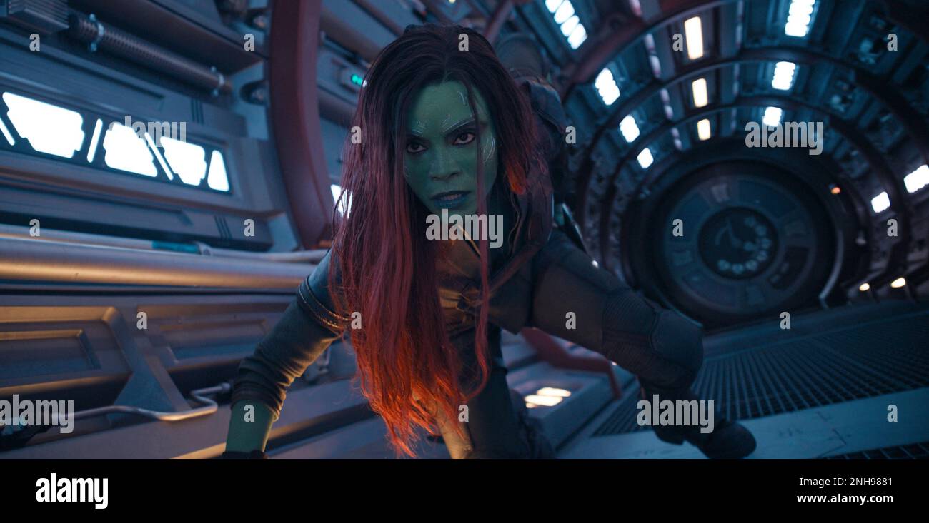 Guardians of the Galaxy 3  Zoe Saldana as Gamora Stock Photo