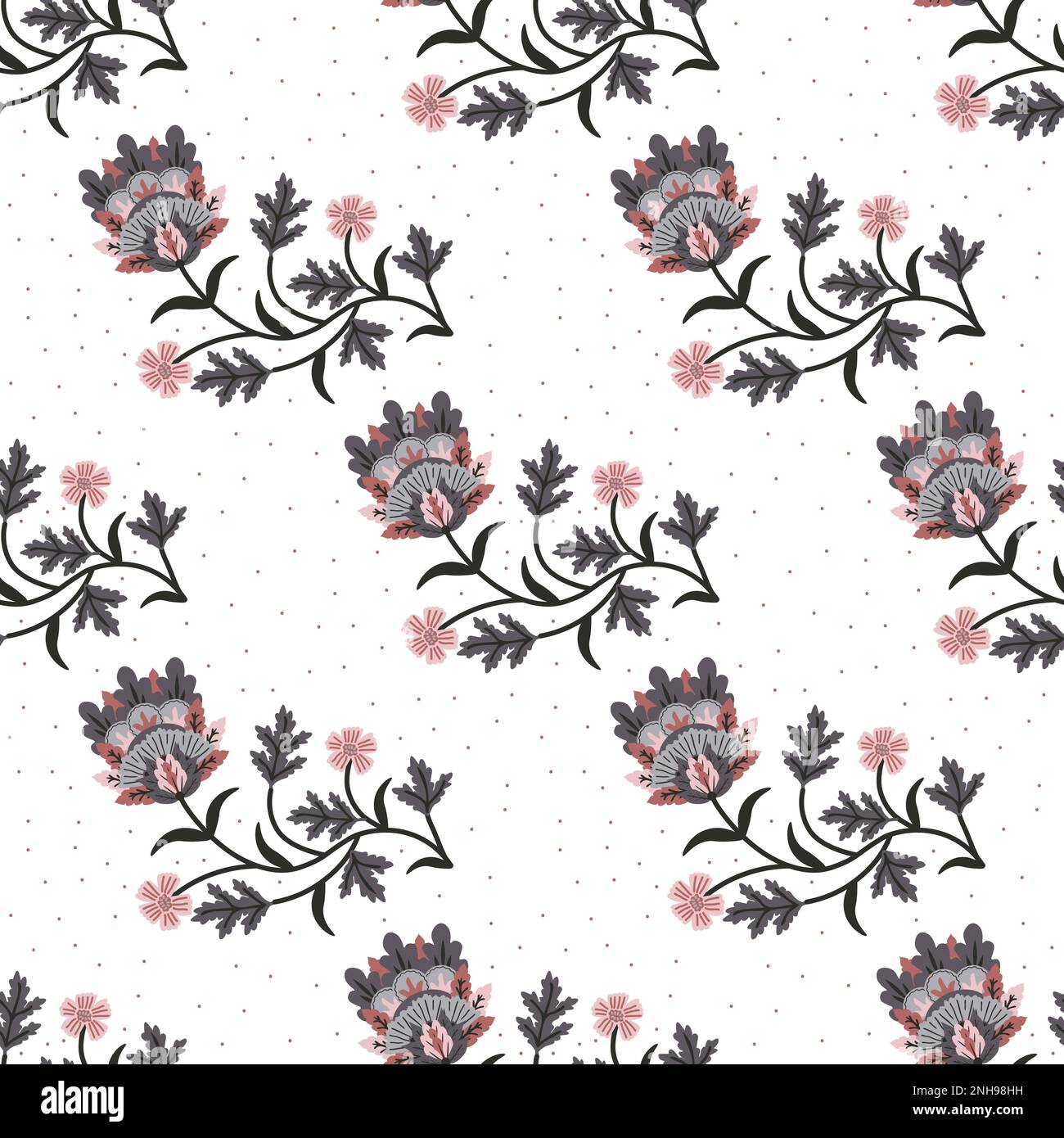 Seamless chintz vector decorative pattern Stock Vector