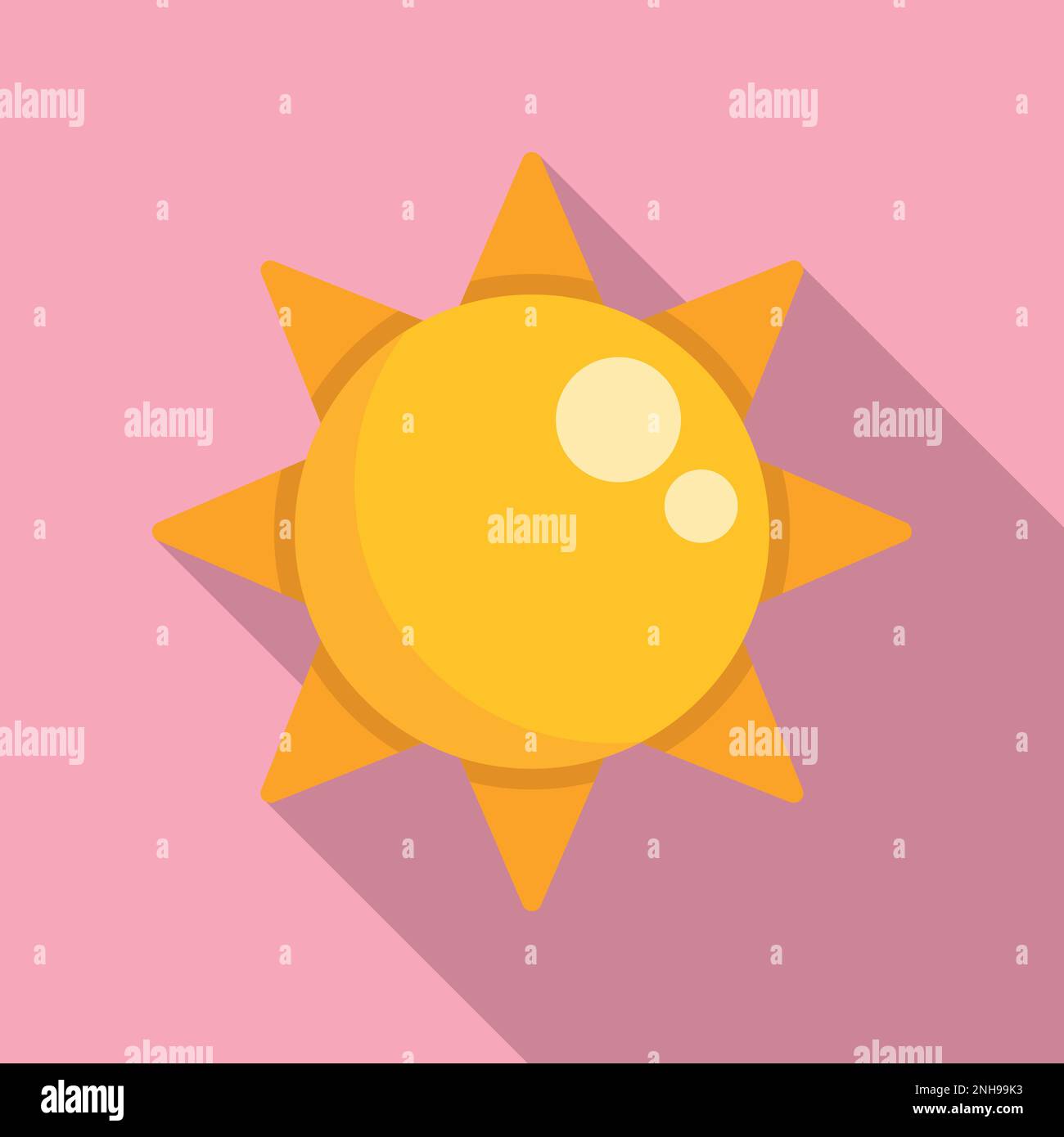 Vitamin D sunlight icon flat vector. Sun skin. Human lack Stock Vector