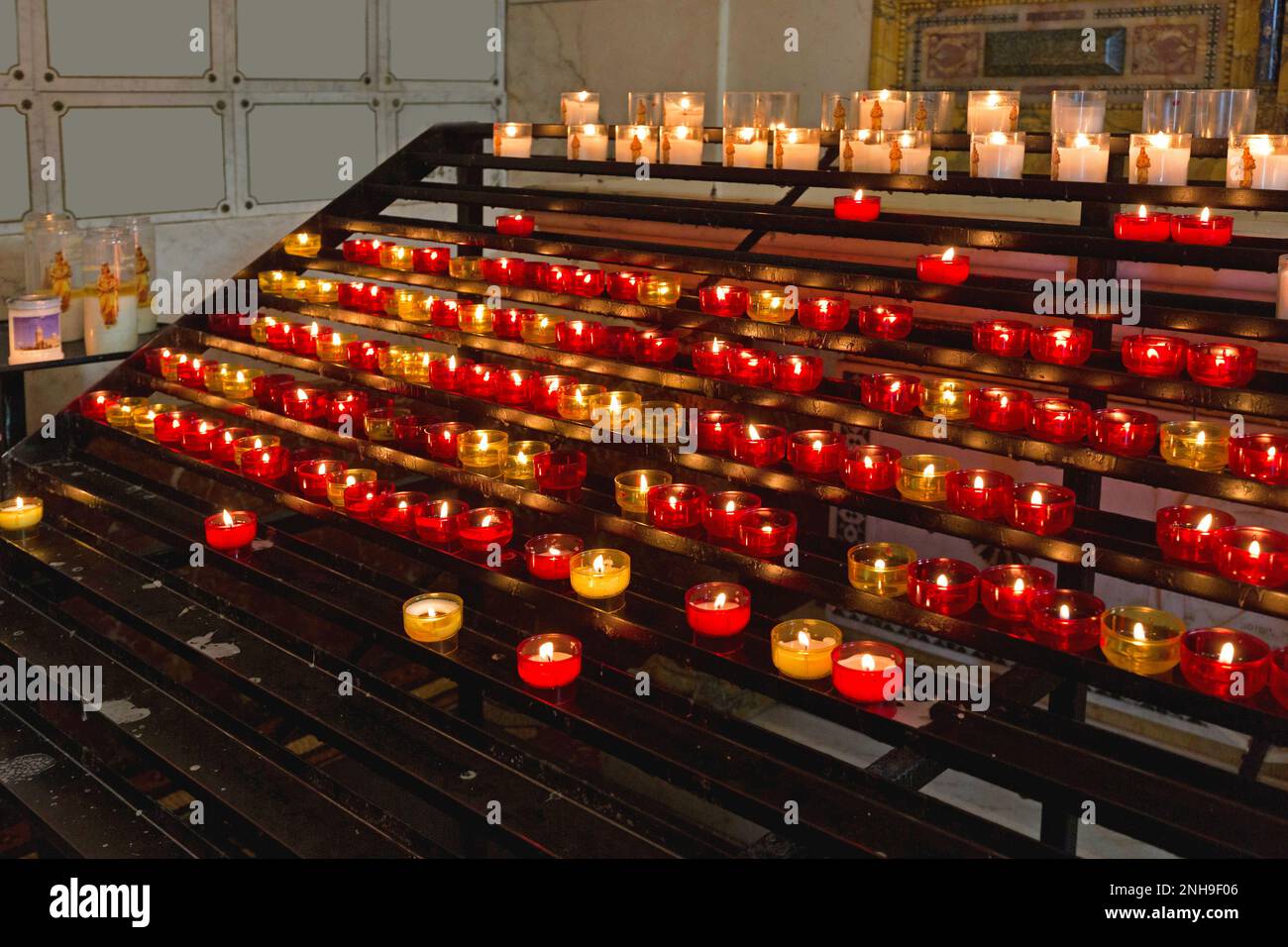 Canle Rack Votive candle shelf hi-res stock photography and images - Alamy