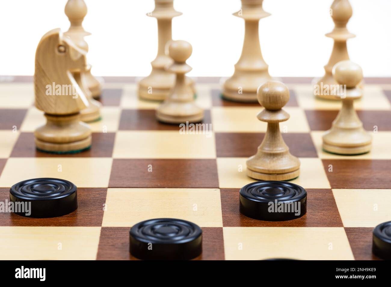 playing by different rules on the same board black checkers and white