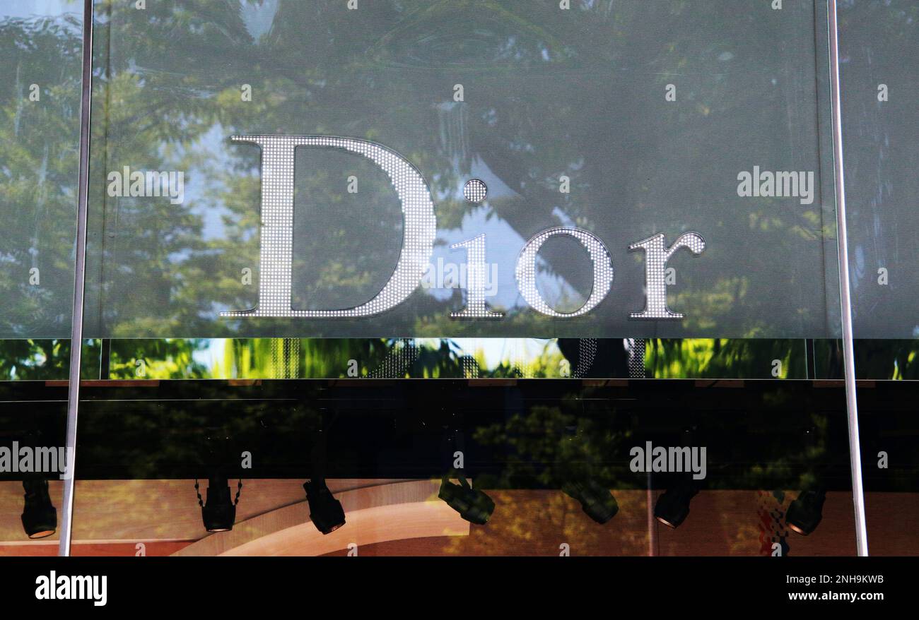 The logo of Christian Dior is seen in Shibuya Ward, Tokyo on May