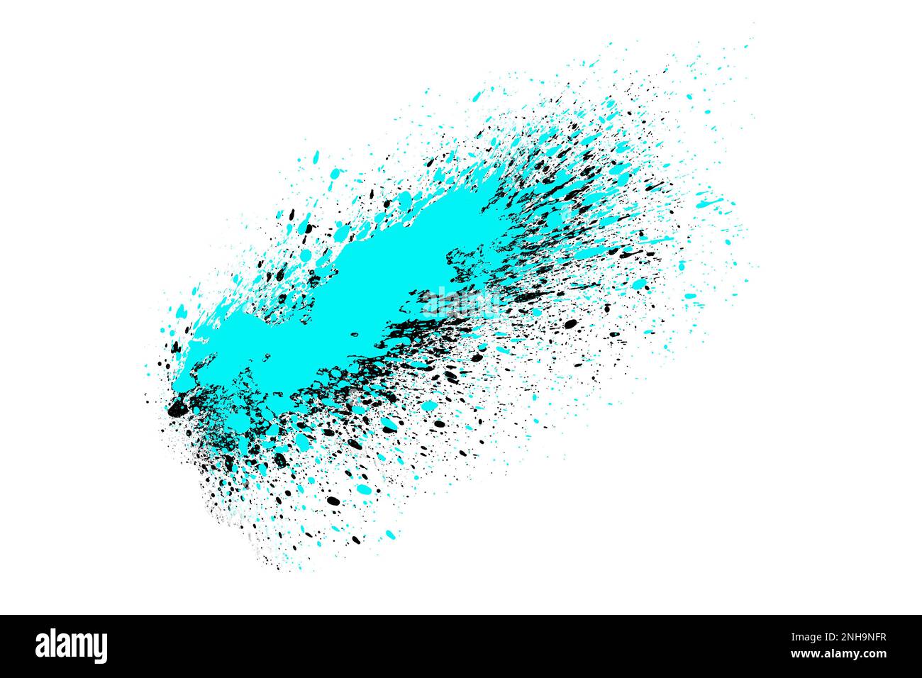 Ink splashes isolated on white background Stock Photo