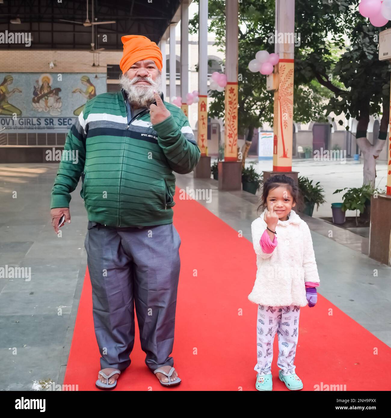 New Delhi, India - December 04 2022 - Unidentified people showing their