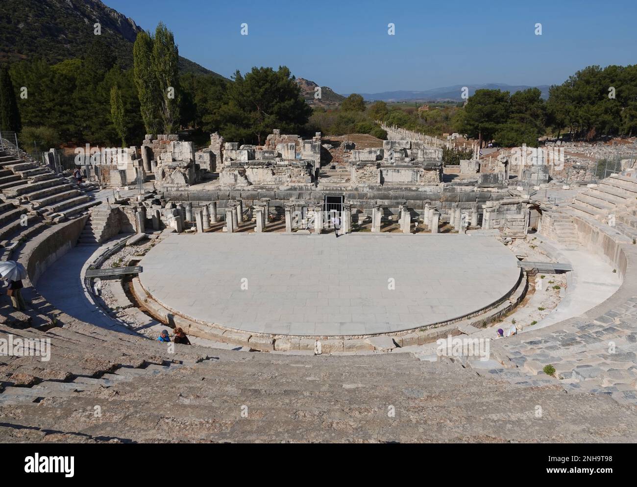 The Great Theatre of Ephesus at the foot of Panayir mountain in Turkey Stock Photo