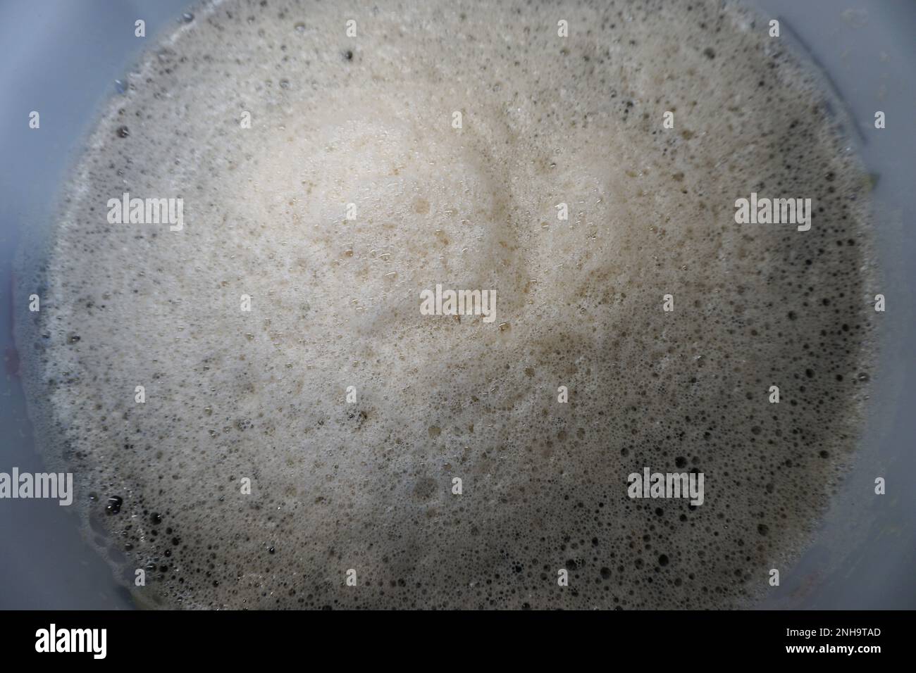 Beer yeast foam alcohol fermentation process Stock Photo Alamy