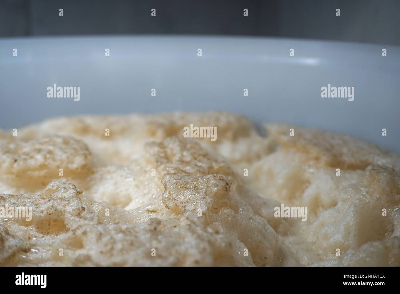 Beer yeast foam in fermenter alcohol fermentation process Stock Photo Alamy
