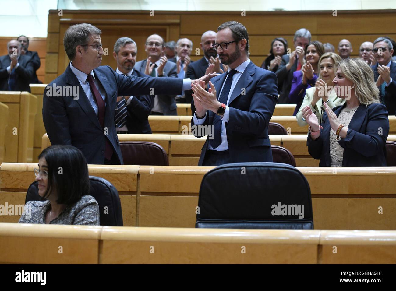The President Of The PP Alberto N ez Feij o l And The Spokesman Of the-president-of-the-pp-alberto-n-ez-feij-o-l-and-the-spokesman-of
