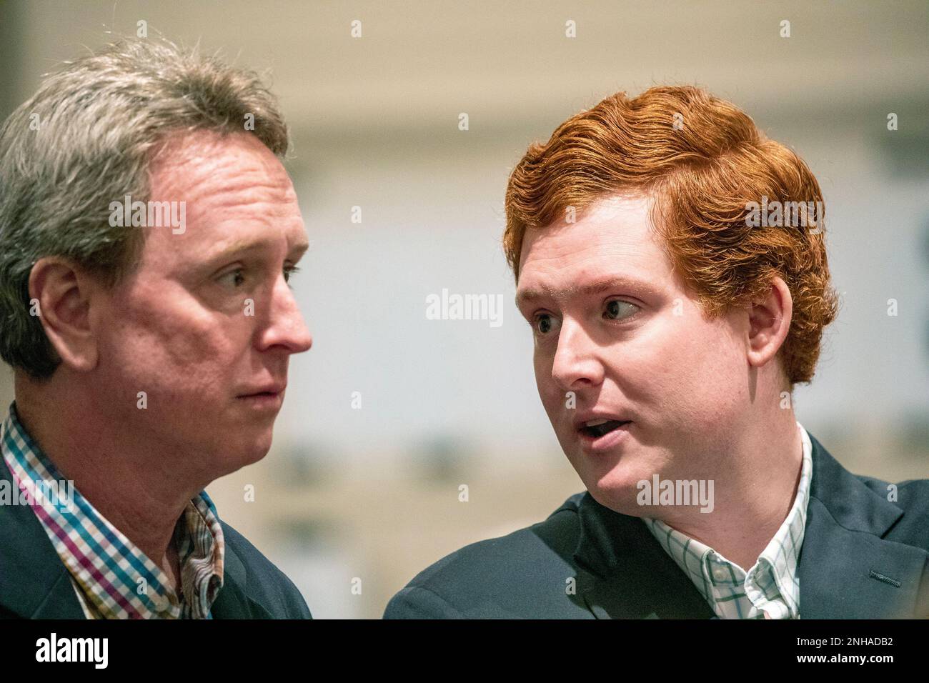 John Marvin Murdaugh and Buster Murdaugh talk in the double murder