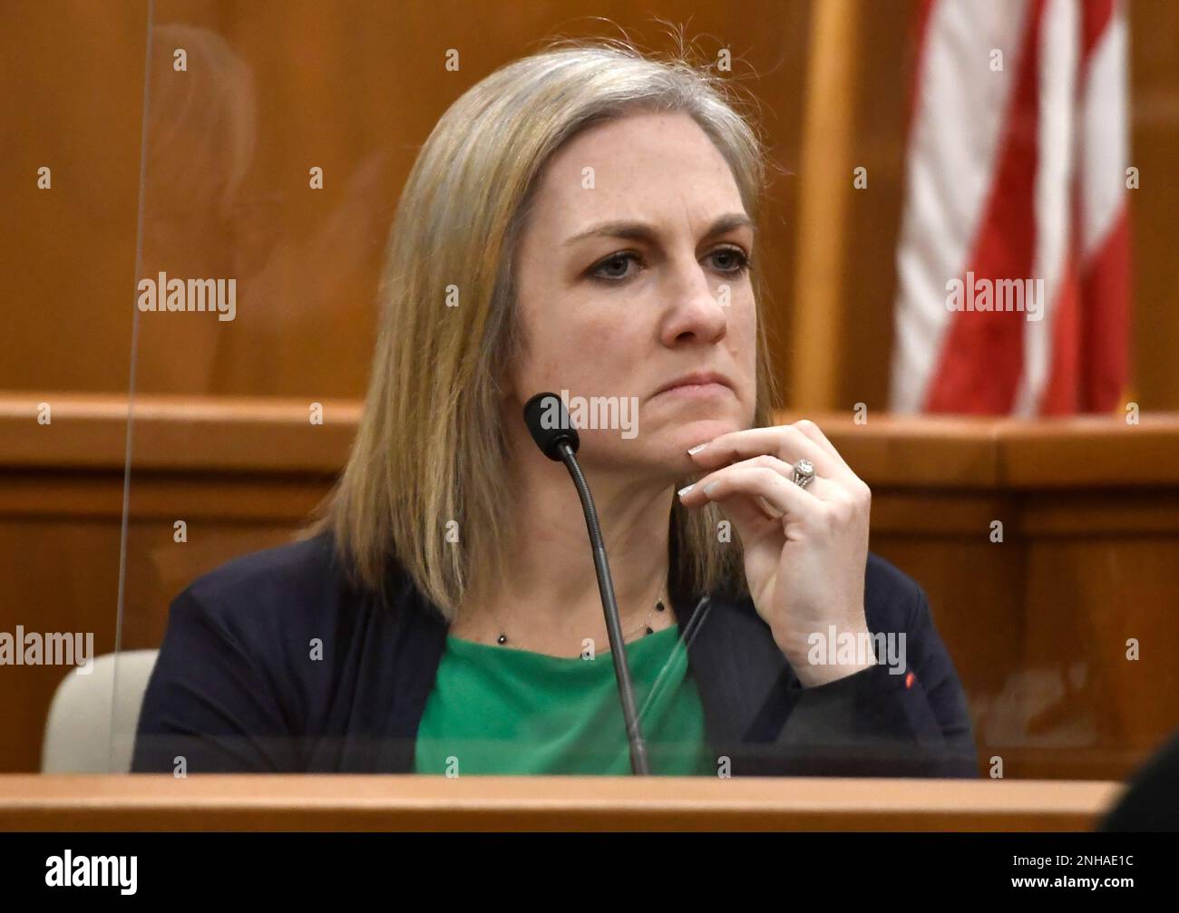 Dr. Sara West, a forensic psychiatrist, answers questions during her