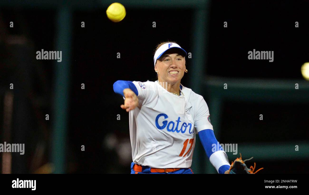 University Of Florida s Skylar Wallace 17 Fires To First During An university-of-florida-s-skylar-wallace-17-fires-to-first-during-an