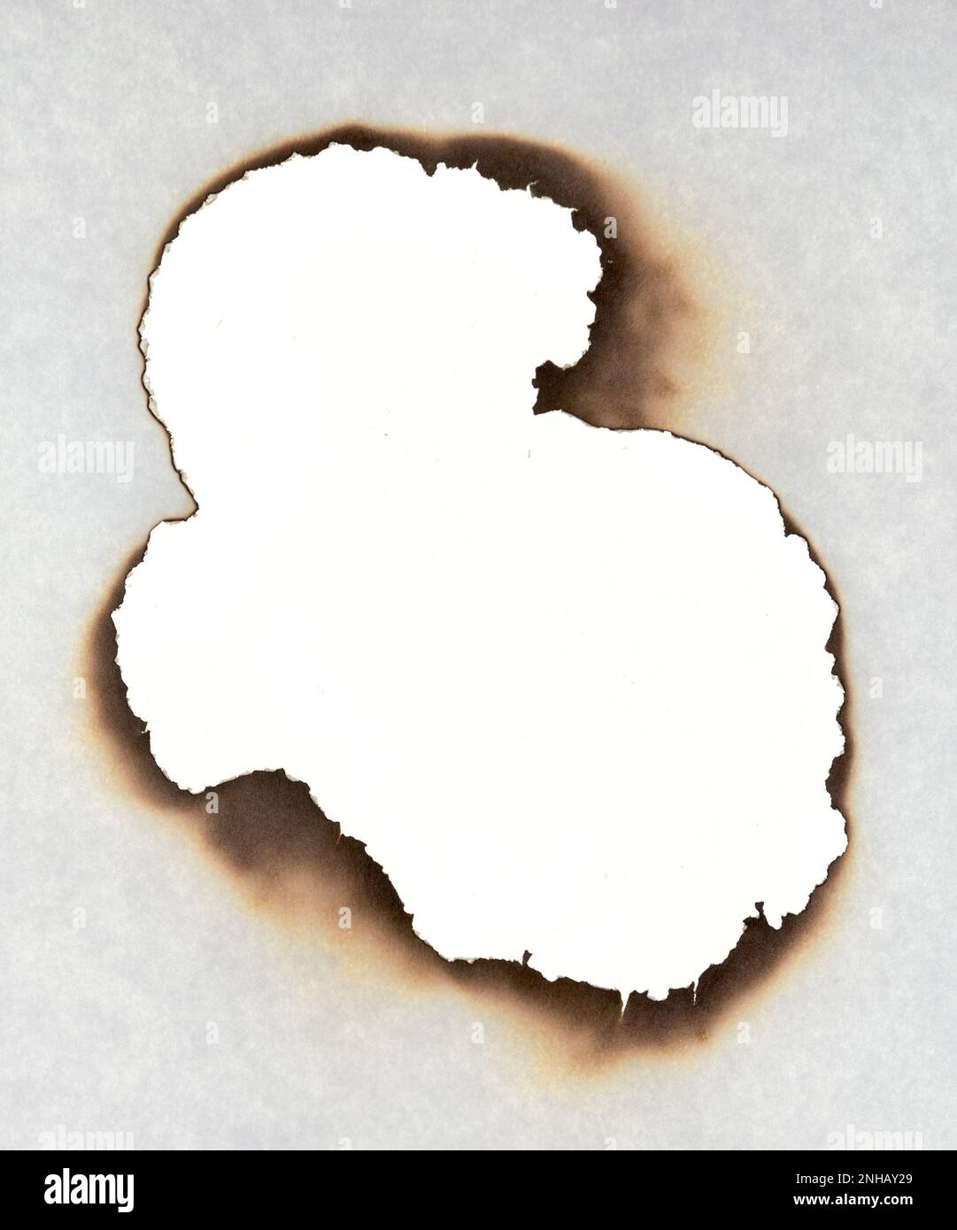 Burnt frame in a paper isolated on white Stock Photo - Alamy