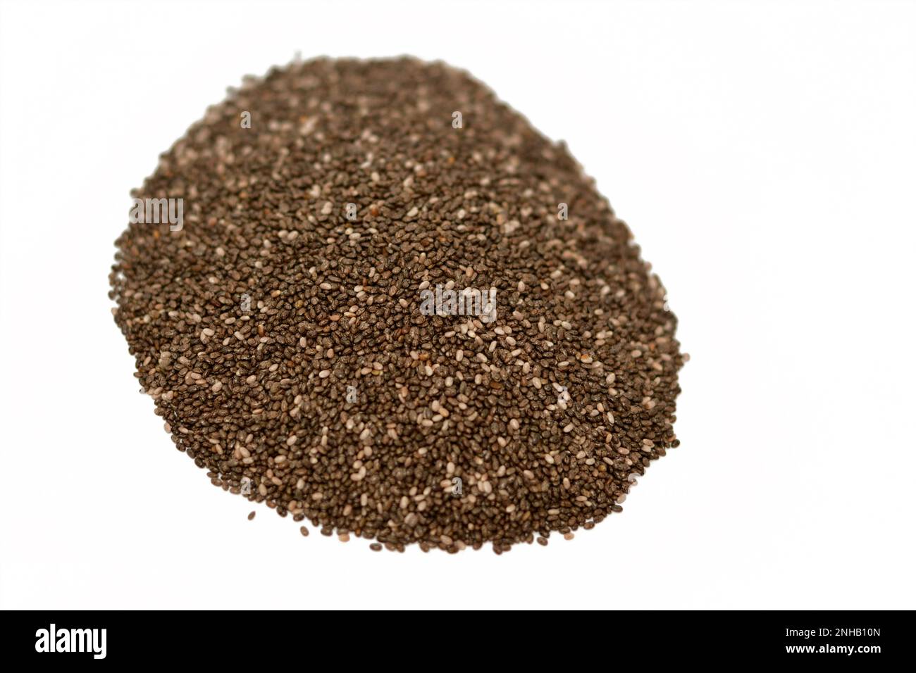 Dried chia seeds with a high content of dietary fiber, vitamins