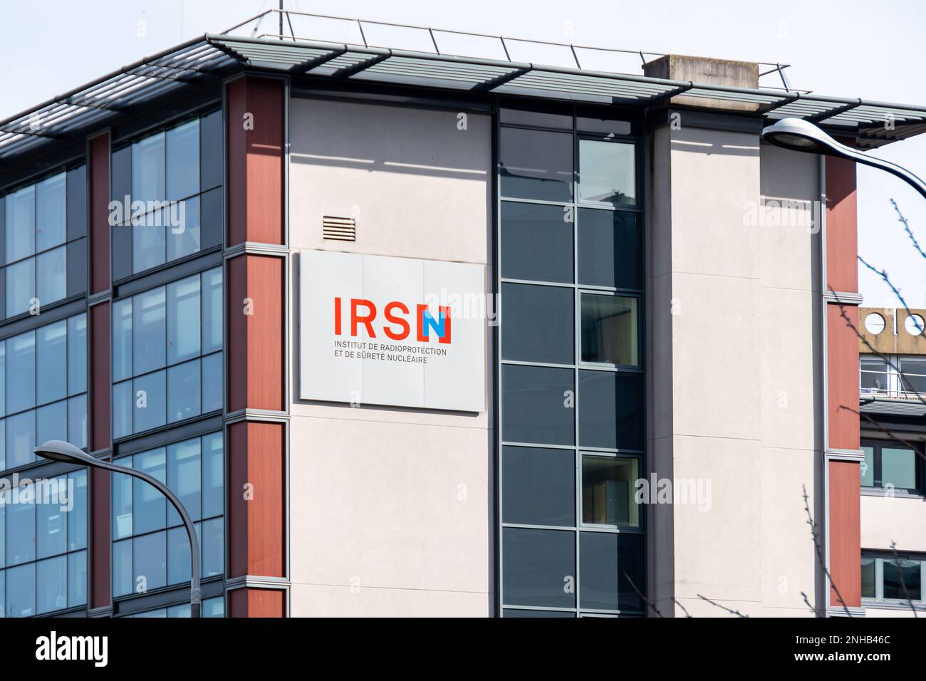 Headquarters of the Institute for Radiation Protection and Nuclear Safety (IRSN), a French public institute studying nuclear and radiological risks Stock Photo