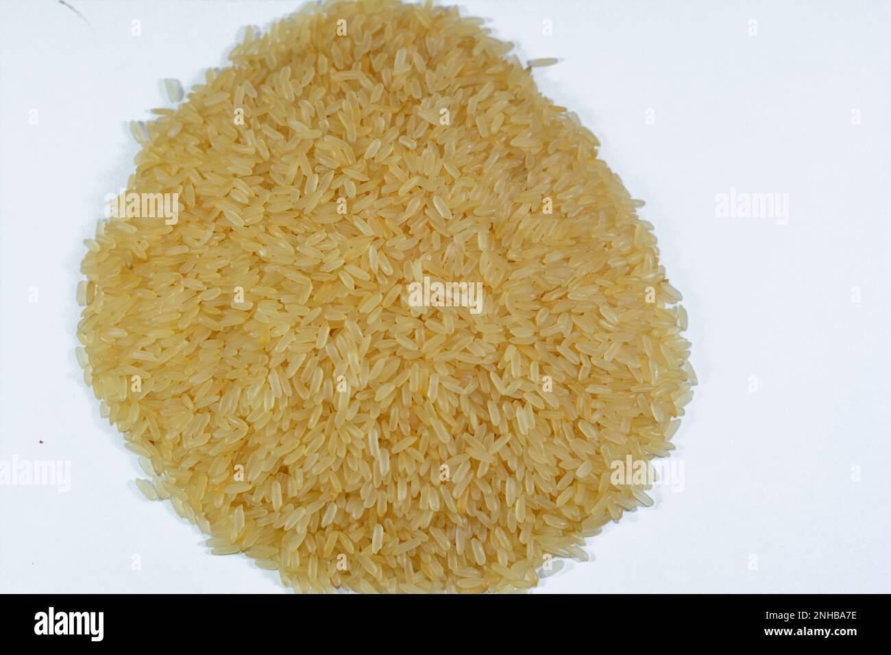 Yellow golden Basmati rice, a variety of long, slendergrained aromatic