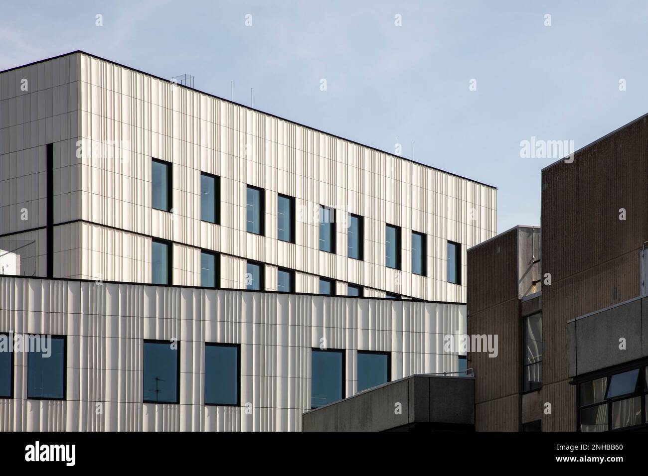 Zoomed view, looking through the existing buildings towards the new ...