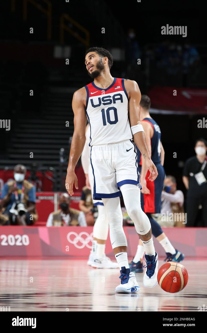 USA Basketball 10 Jayson Tatum 2021 Tokyo Olympics White Home Men Jersey