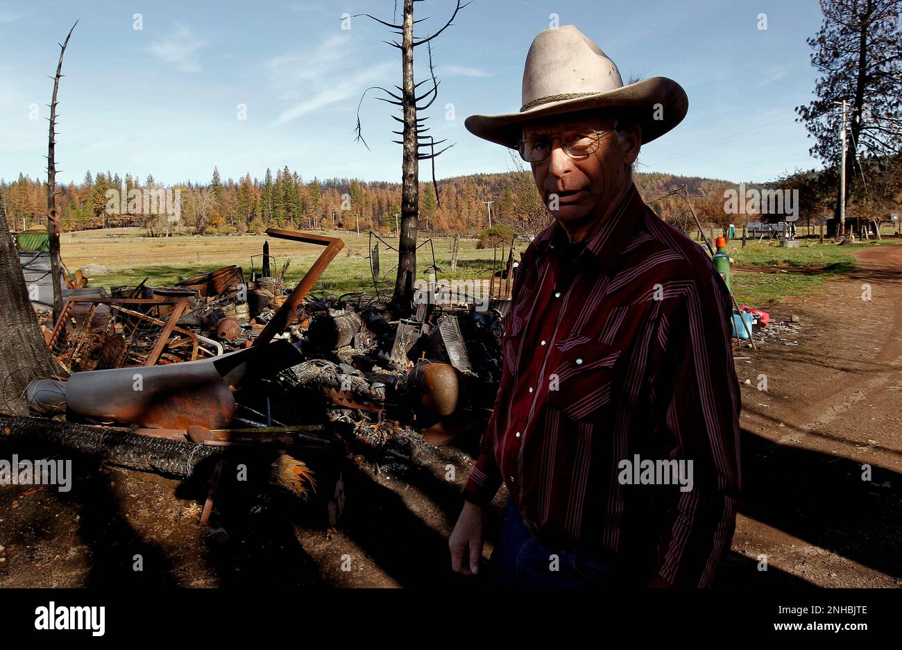 Hank Pritchard on Friday Nov. 23, 2012, in Manton, Calif. stands near