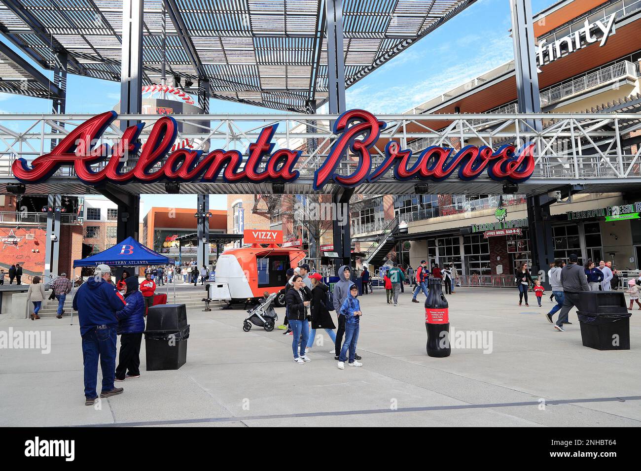 ATLANTA, GA - JANUARY 21: Fans enjoy all the activities of the 2023 Braves  Fest on January 21, 2023 at The Battery and Truist Park in Atlanta,  Georgia. (Photo by David J.