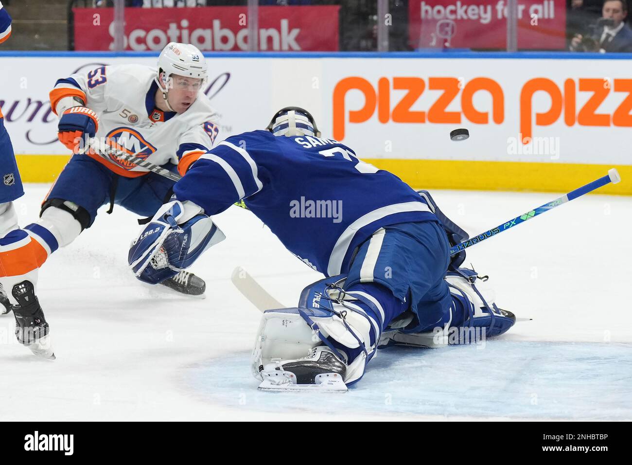 Toronto Maple Leafs goaltender Ilya Samsonov (35) makes a save against ...
