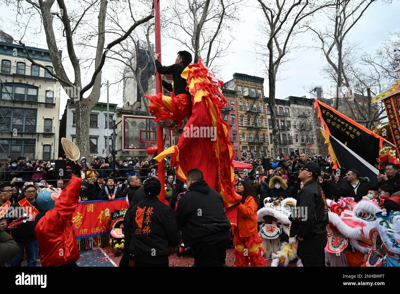chinese new year firecracker ceremony and cultural festival