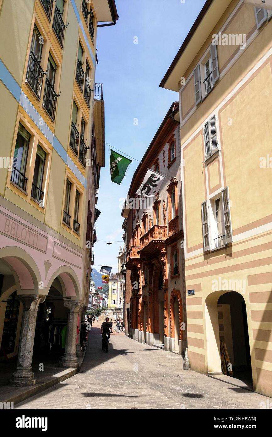 Switzerland, Canton Ticino, Bellinzona, Old Town Stock Photo