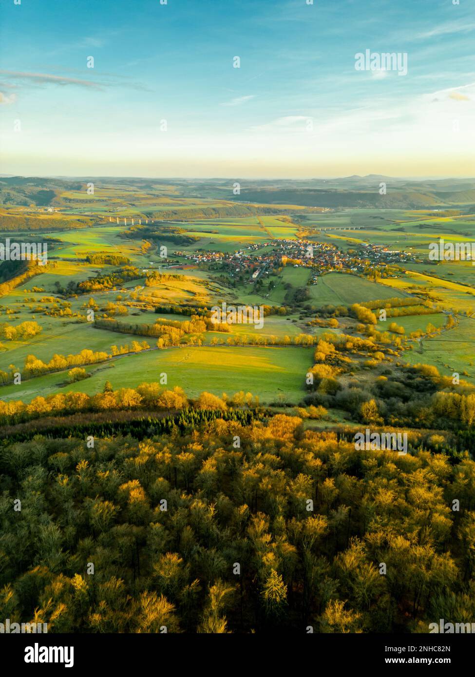 On the road in beautiful southern Thuringia at the gates of the ...