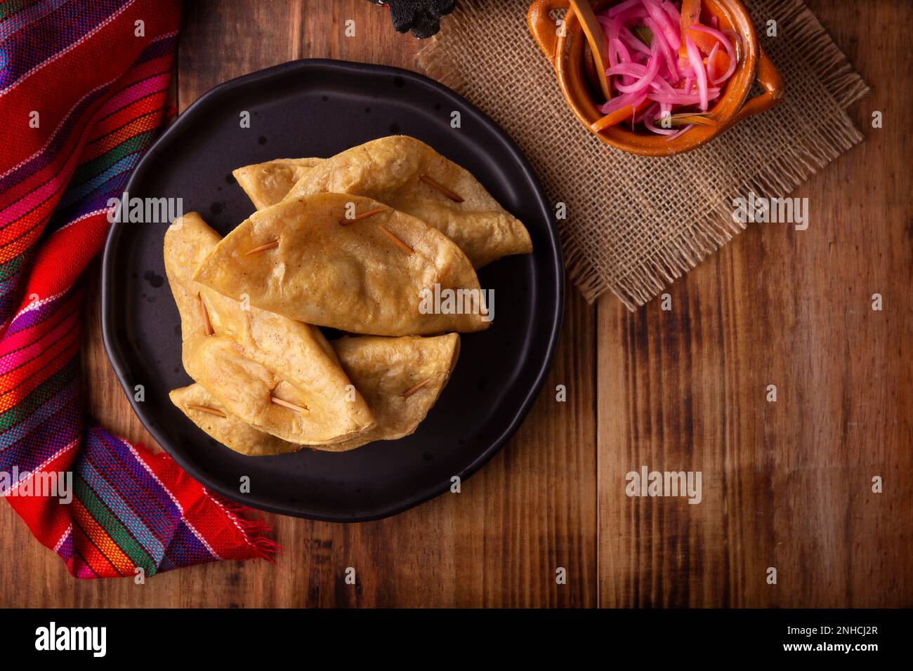 Quesadillas Doradas. Fried quesadillas made with corn tortillas, they