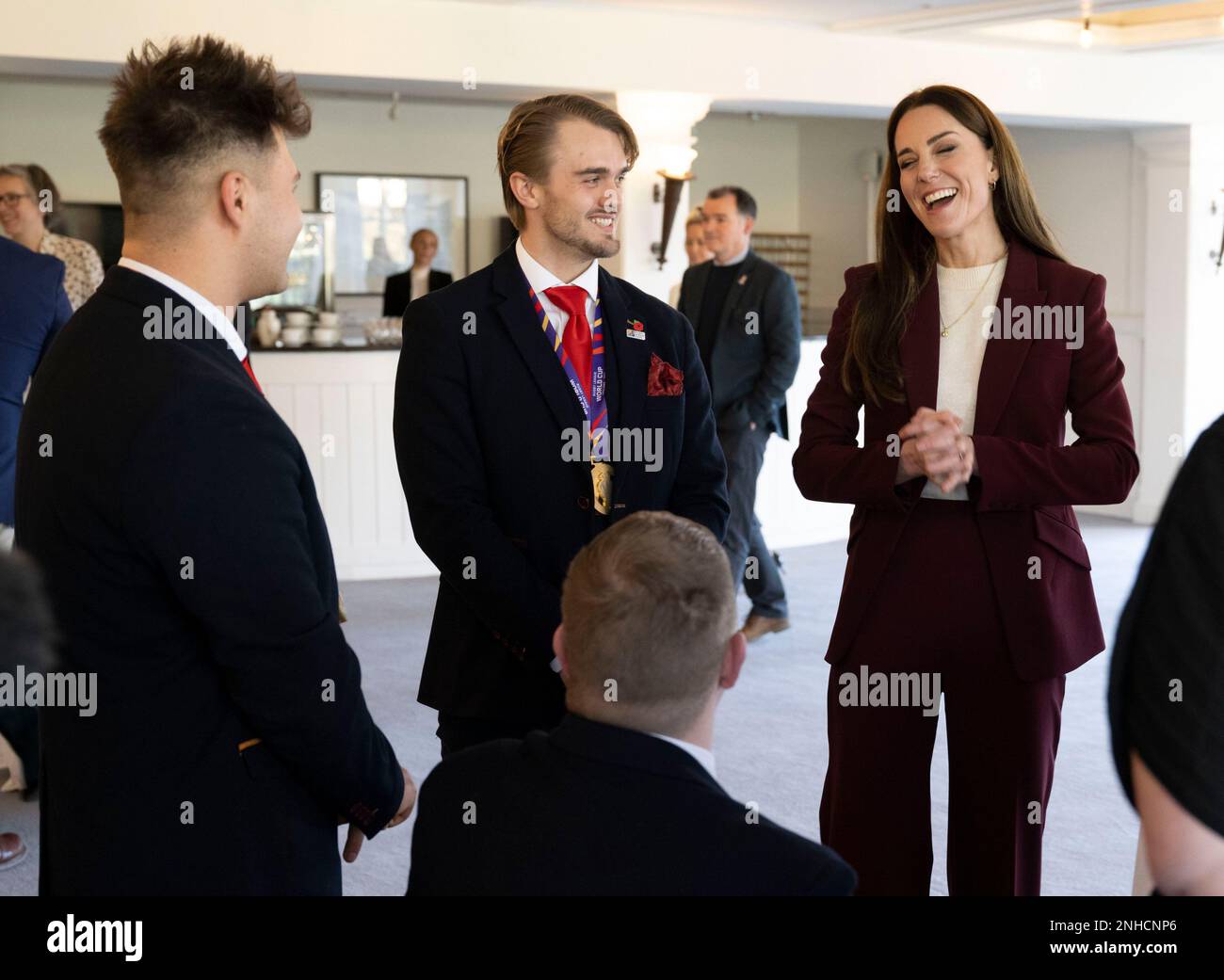 Britain's Kate, Princess of Wales hosts a reception for the England