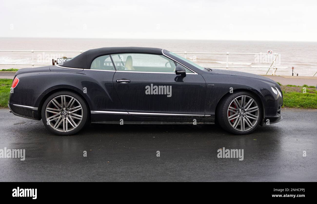 Southwold united kingdom 23, November 2022 black  Bentley Continental GT Coupe  sport-car. Stock Photo