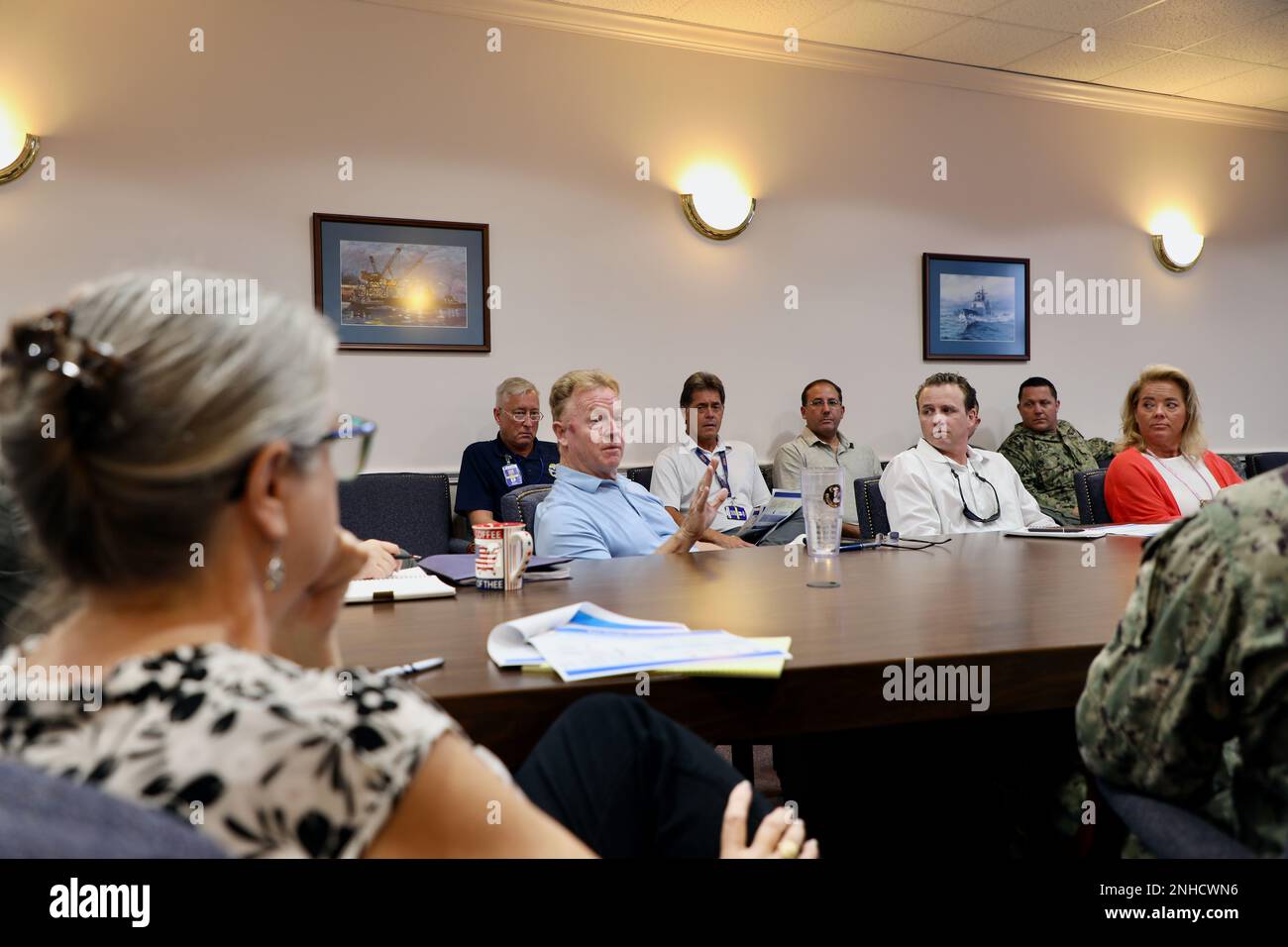 Leaders from Naval Supply Systems Command Fleet Logistics Center