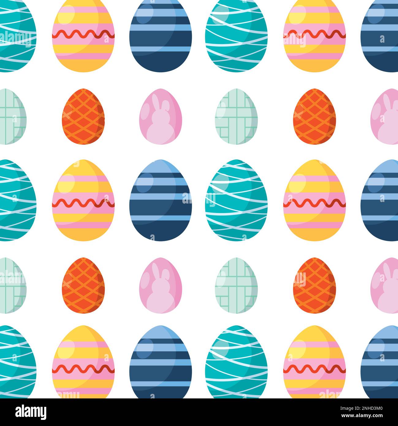 Seamless pattern background with easter egg icons Vector Stock Vector ...