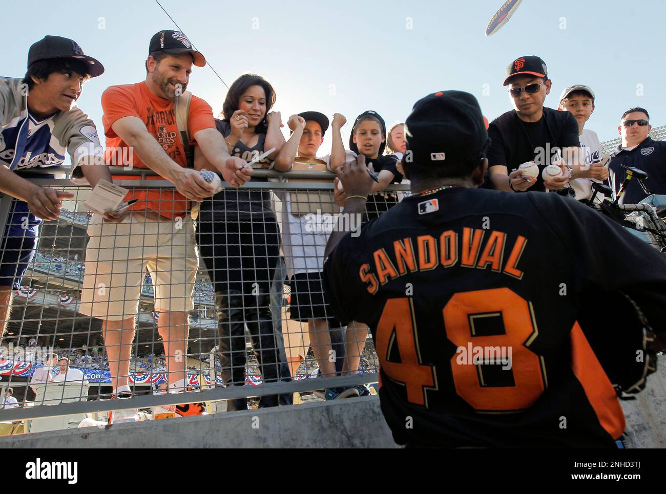 Mar. 31, 2011 - Los Angeles, California, USA - Giants starter Tim Lincicum  delivers a pitch in the bottom of the 1st inning in Thursday nights,  Opening Day baseball game between the