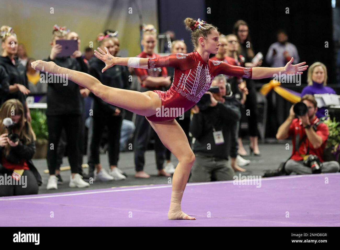 January 16, 2023 Oklahoma's Jordan Bowers performs her floor routine