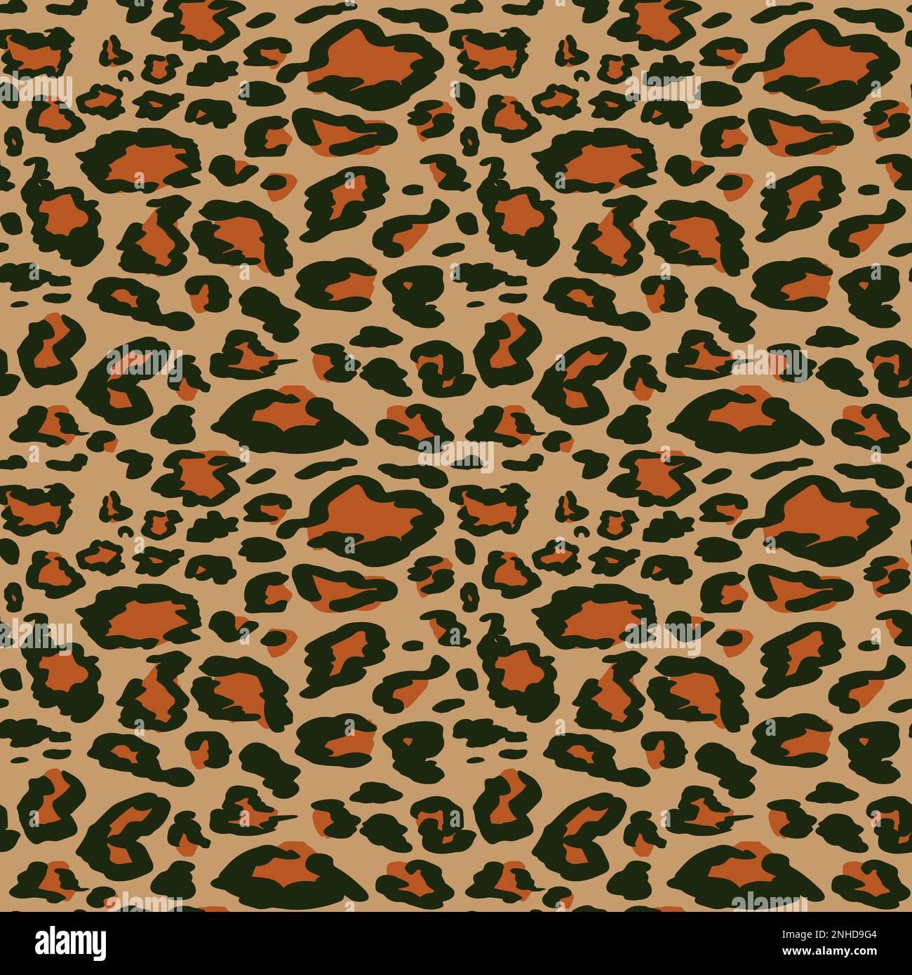 Trend leopard vector seamless pattern yellow background stylish print ...