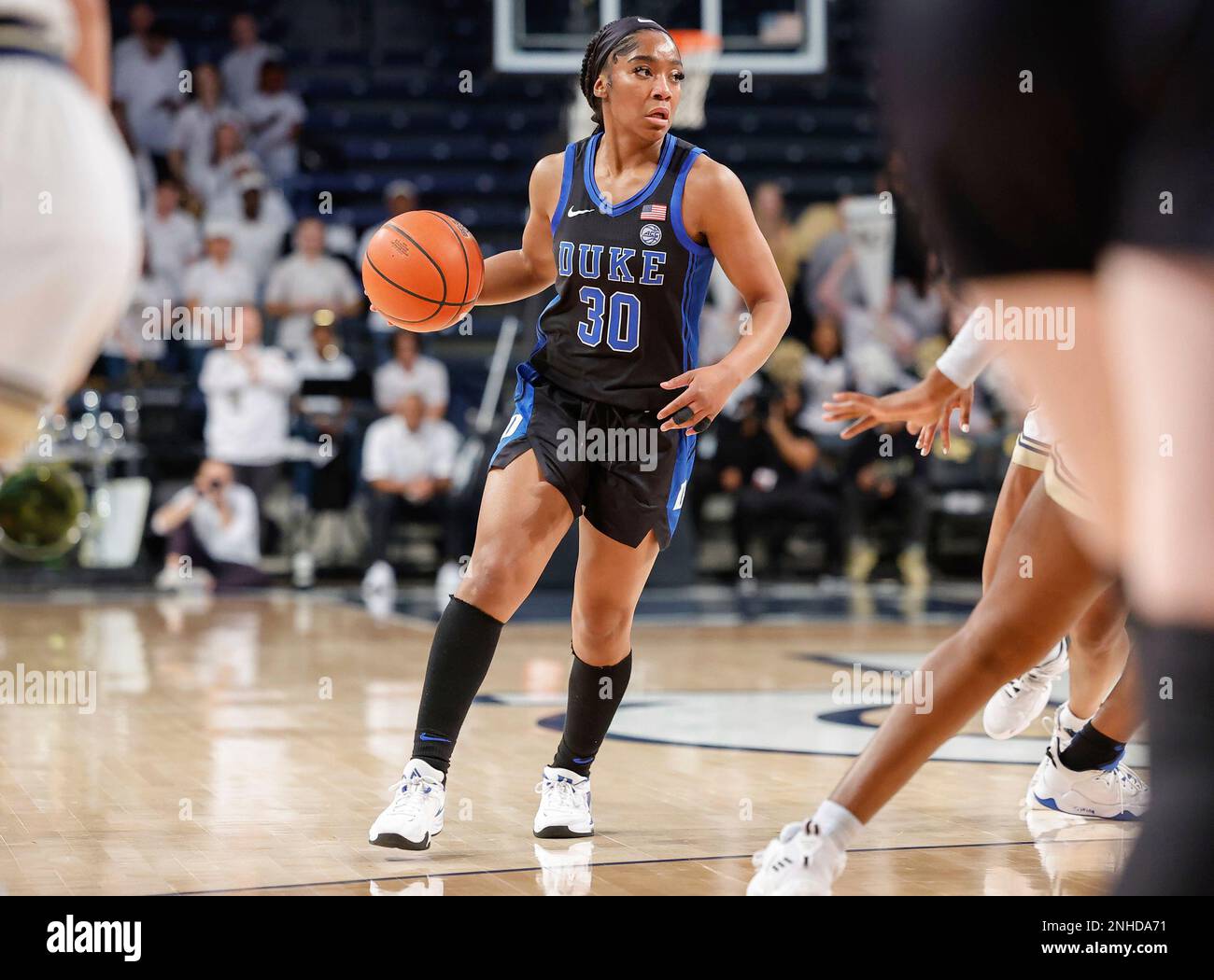 January 15, 2023: Duke's Shayeann Day-Wilson (30) controls the ball during  the NCAA women's basketball game featuring the Duke Blue Devils and the  Georgia Tech Yellow Jackets, played at McCamish Pavilion on