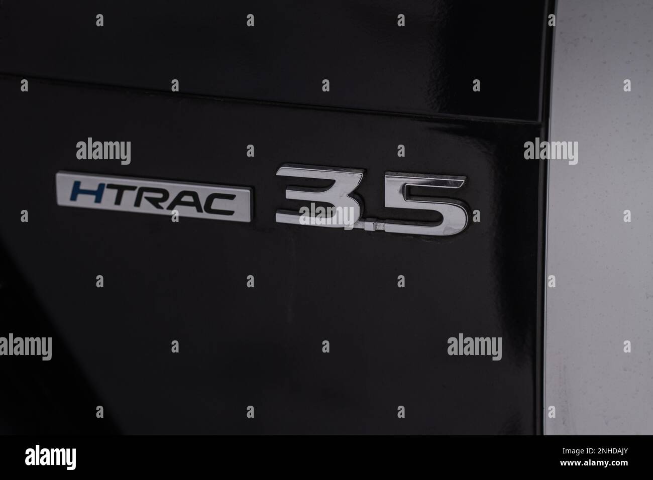 Moscow, Russia December 18, 2021 Hyundai Htrac allwheel drive system