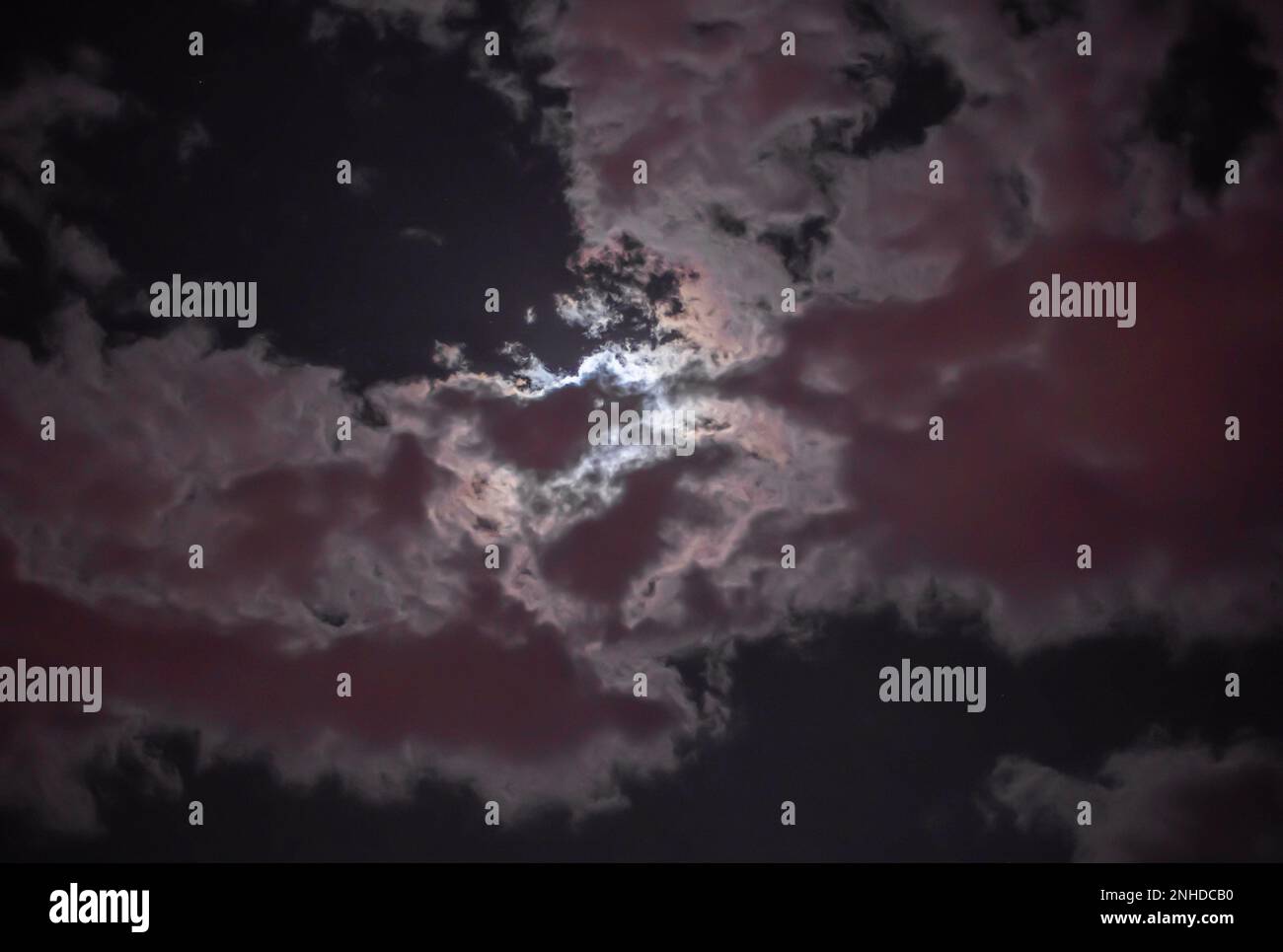 full moon in the sky with clouds landscape Stock Photo - Alamy