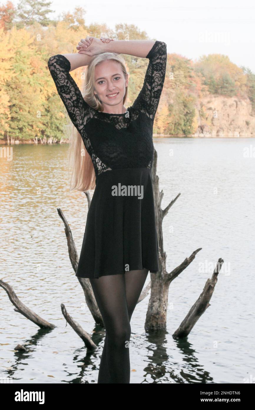 amateur black dress Black Regal Lace Long Sleeve Mini Dress