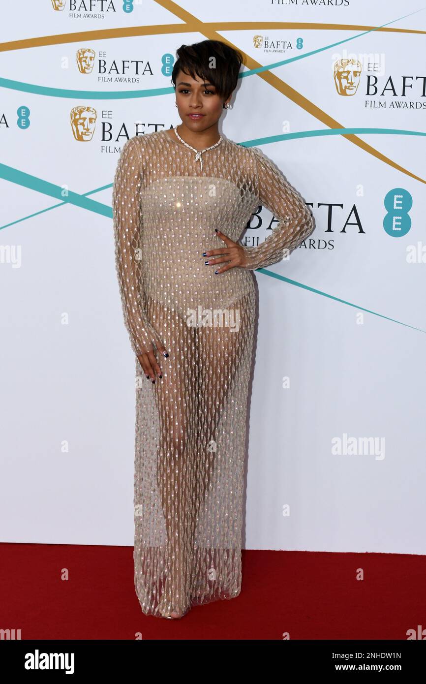 EE British Academy Film Awards 2023 - Arrivals - London Ariana De Boses. attending the 76th British Academy Film Awards held at the Southbank Centre's Stock Photo