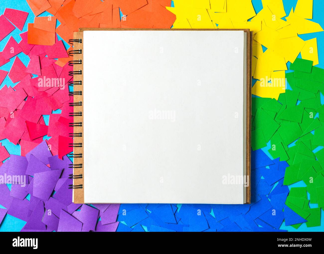 heaps paper bright lgbt colors notebook Stock Photo