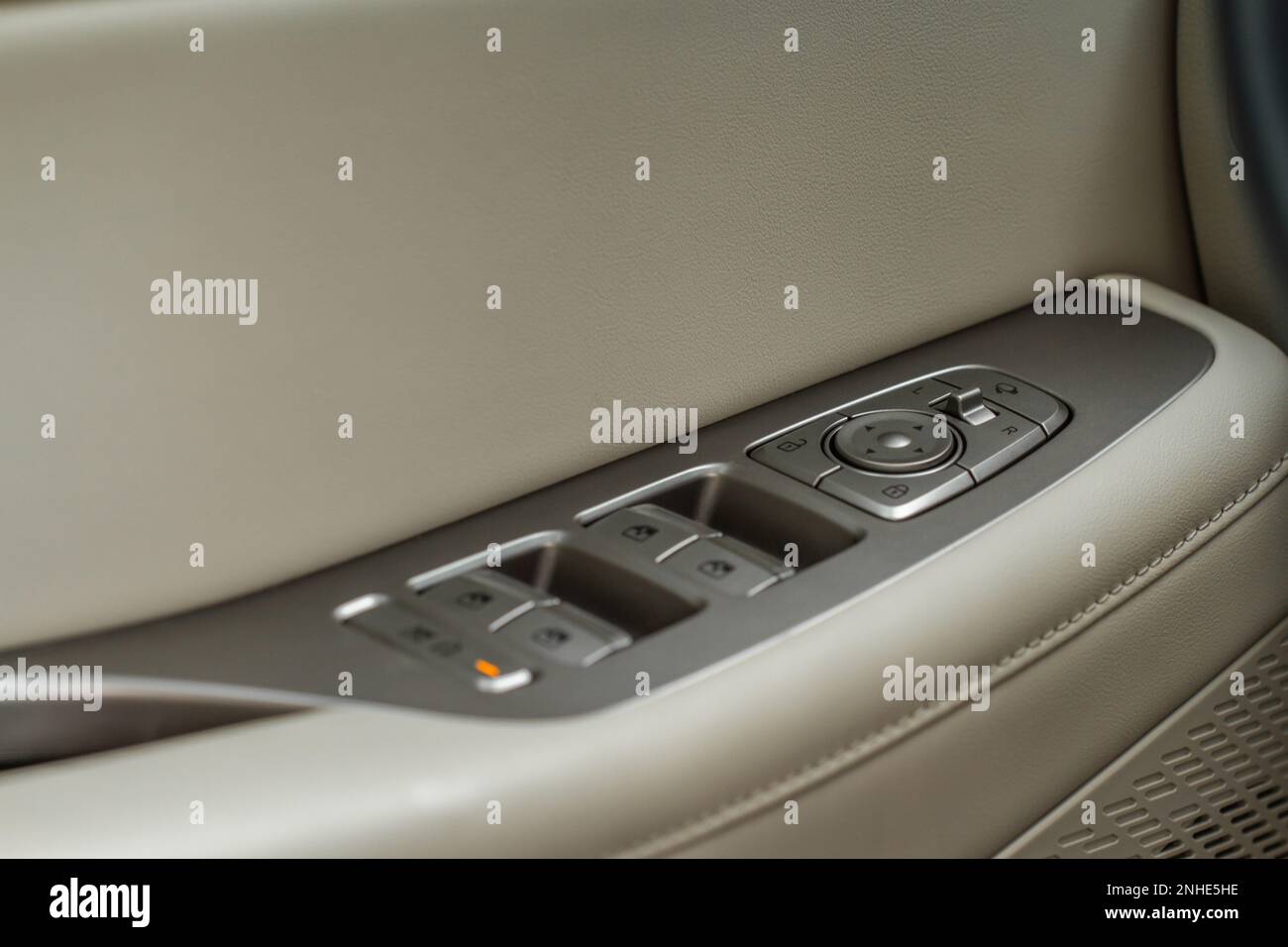 Side mirrors control panel on side door Stock Photo Alamy