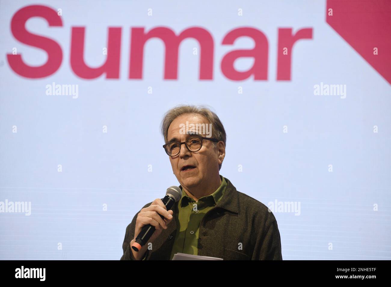 Sumar Jan The Minister of Universities, Joan Subirats, during a SUMAR event at ...