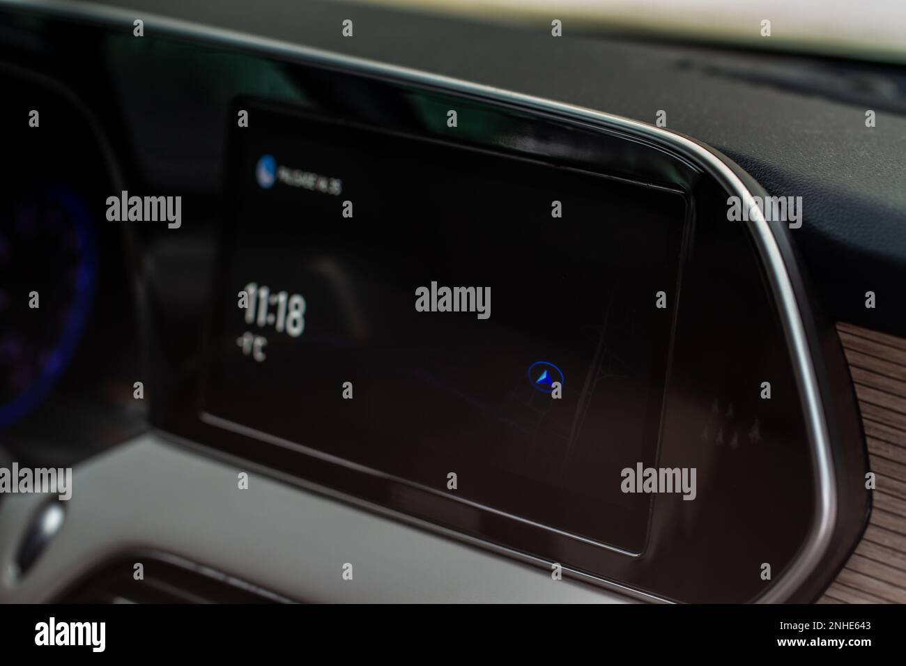 Modern car dashboard. Screen multimedia system Stock Photo Alamy