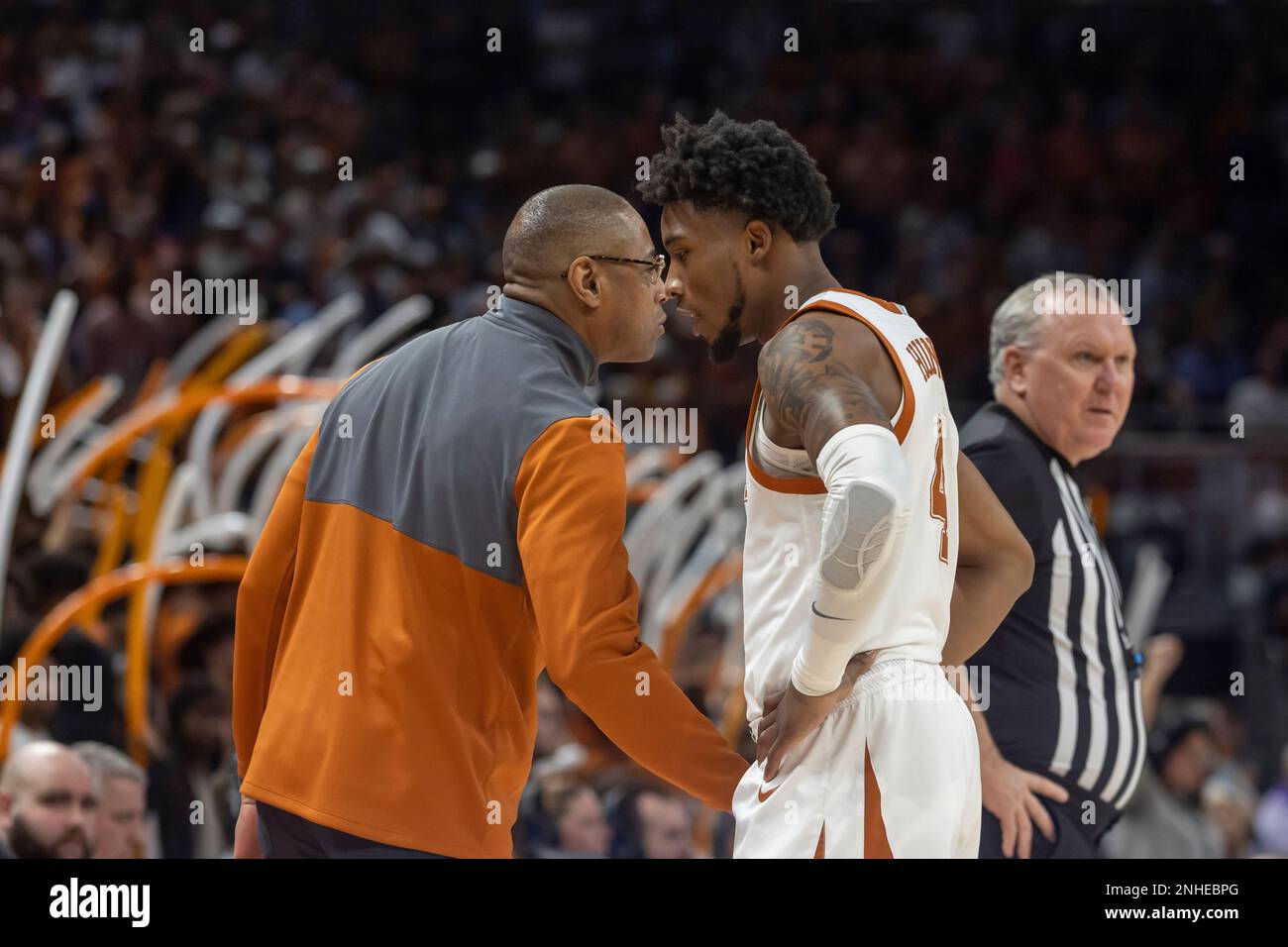 AUSTIN, TX - JANUARY 11: Texas Longhorns head coach Rodney Terry talks ...
